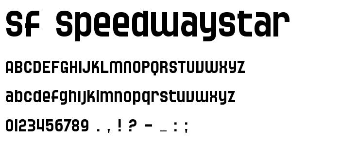 SF Speedwaystar font